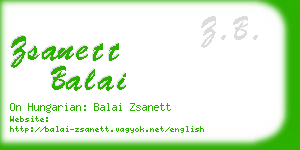 zsanett balai business card